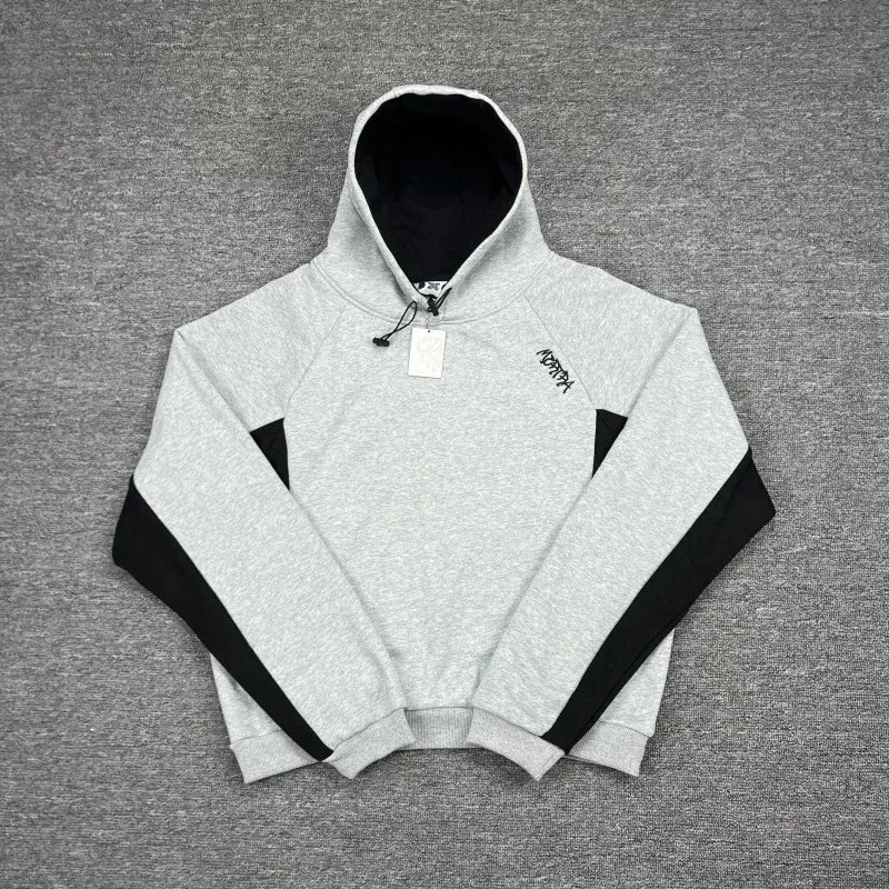 Other Unknown Brand Grey/Black Hoodie Sweatshirt Grey - 1