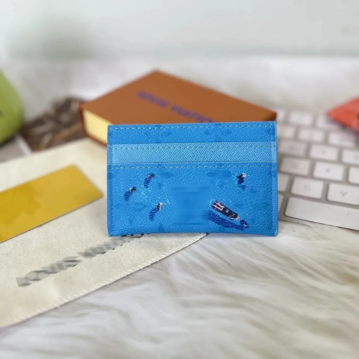 Louis Vuitton Louis Vuitton Pochette Blue Card Holder Blue