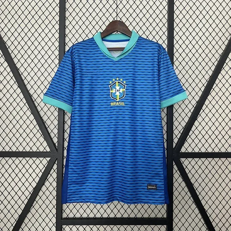 Adidas Adidas Brazil Away Jersey 2425 Blue Soccer Shirt Blue - 1