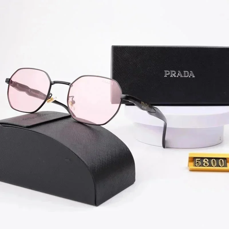 Prada Prada Hexagonal Pink Sunglasses Eyewear Black - 1