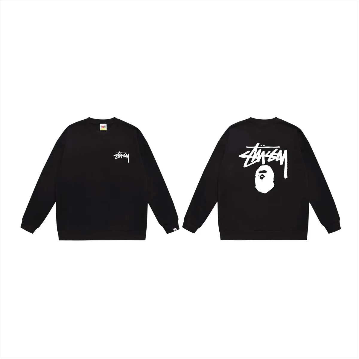 A Bathing Ape A Bathing Ape BAPE STA Black Crewneck Sweatshirt Black - 1
