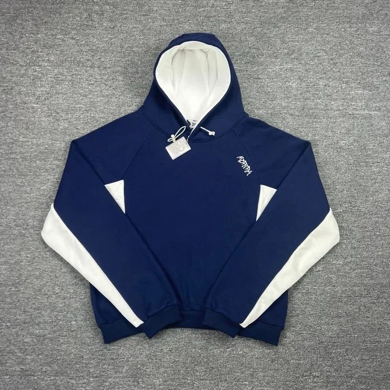 Other Navy & White Contrast Hoodie Sweatshirt Navy - 1