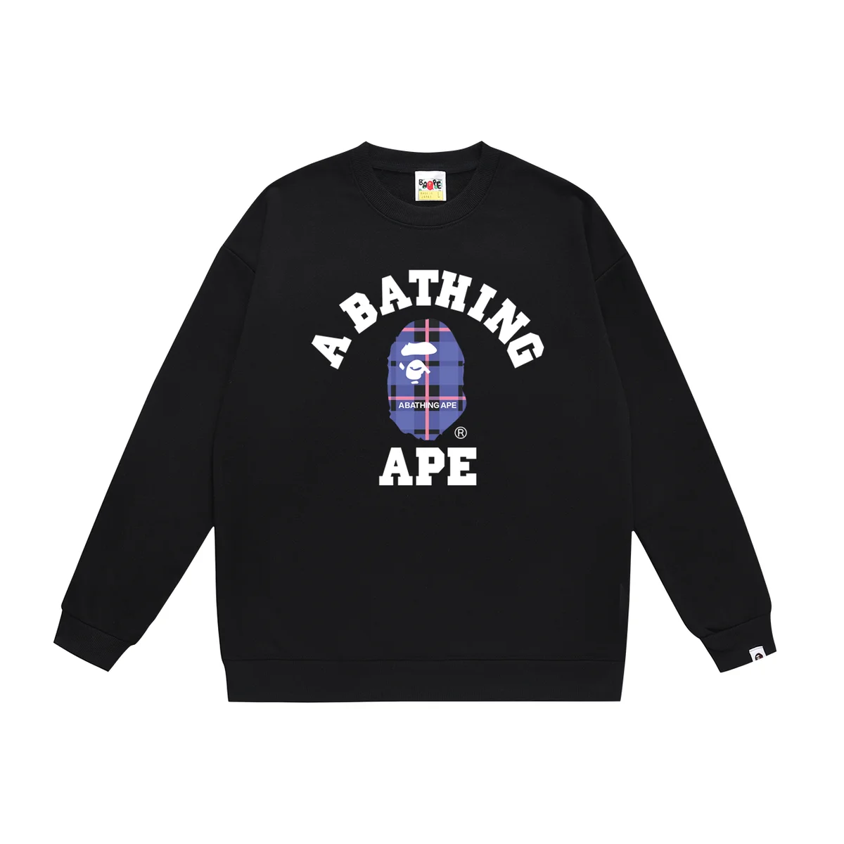 A Bathing Ape A Bathing Ape BAPE STA Black College Sweatshirt Black - 1