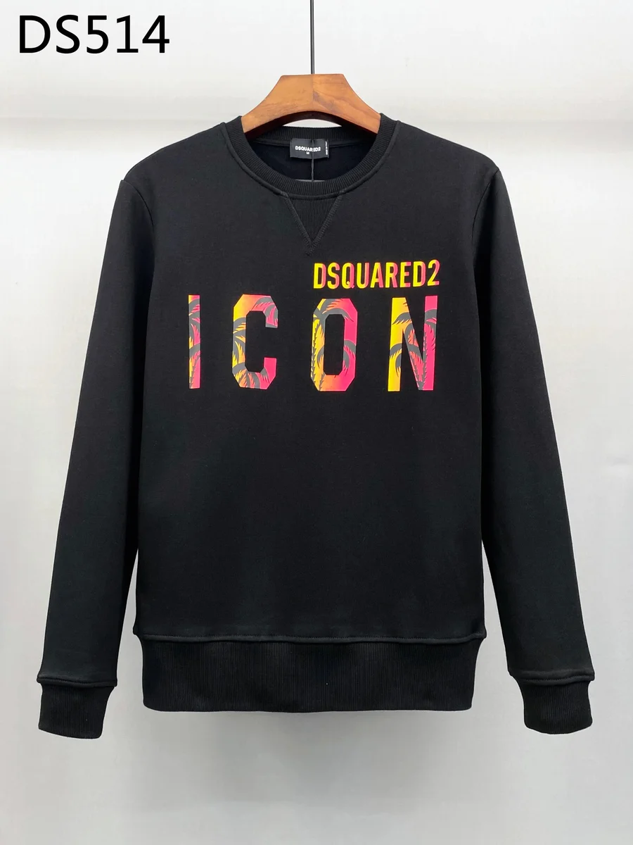 DSQUARED2 DSQUARED2 Icon Palm Tree Print Black Sweatshirt Black