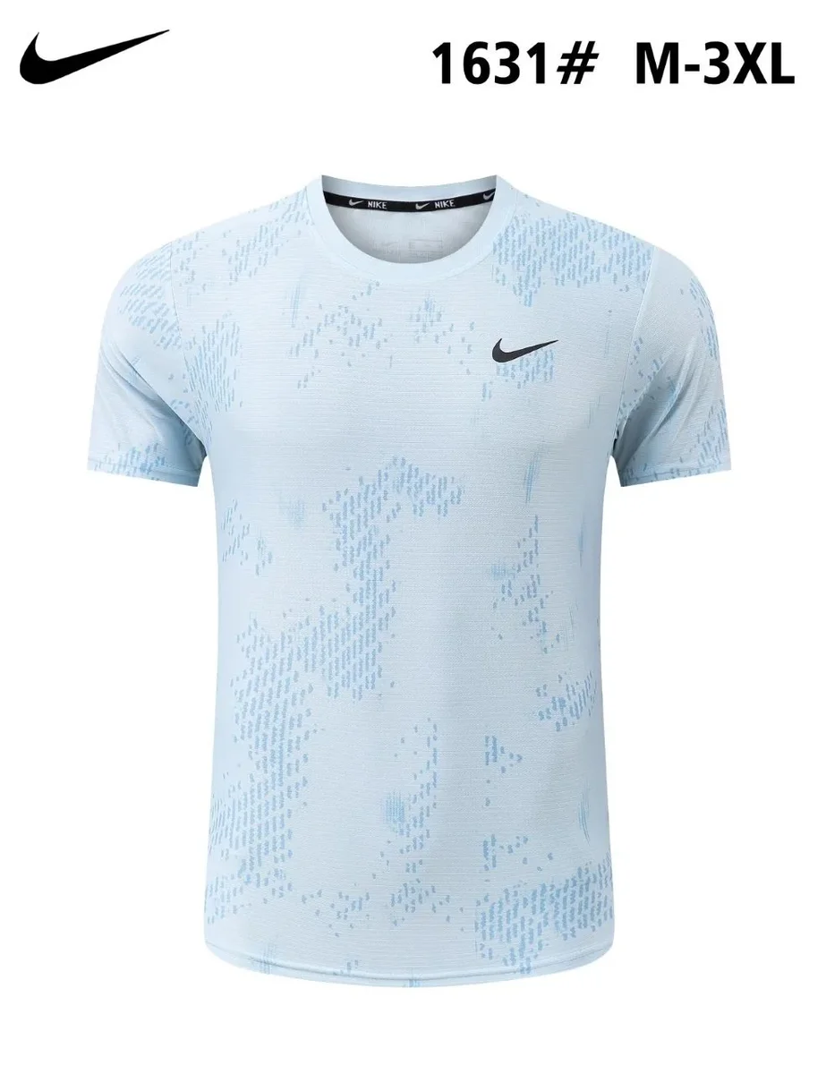 Nike Nike Light Blue Printed T-Shirt Blue - 1