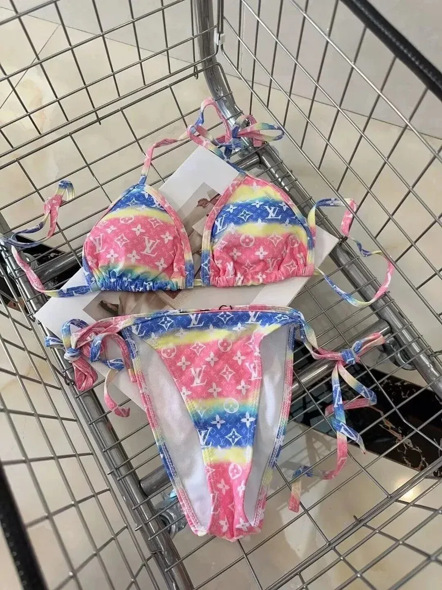 Louis Vuitton Louis Vuitton Monogram Tie-Dye Rainbow Bikini Set Multicolor