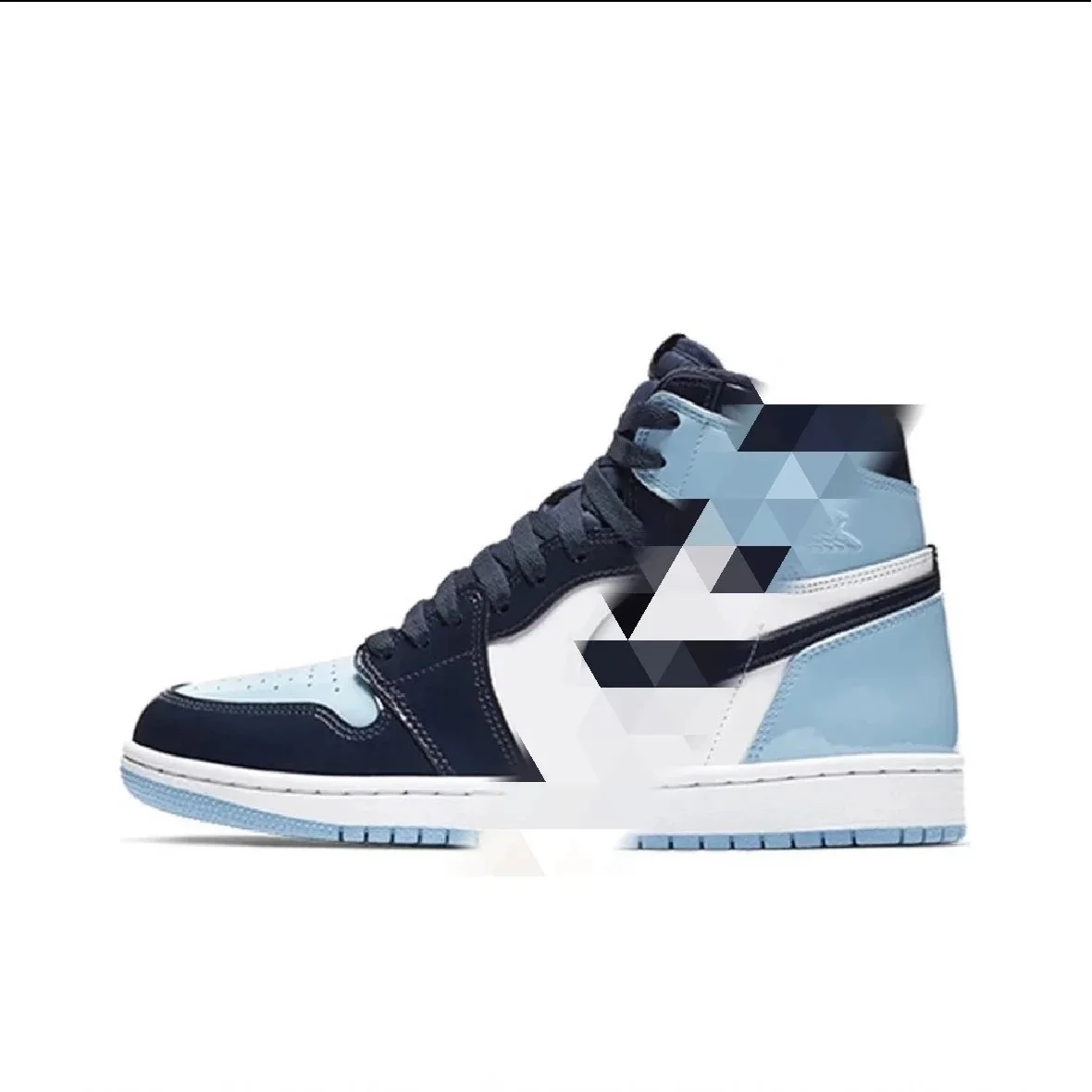 Nike Nike Air Jordan 1 UNC Blue Painted Leather Sneakers Blue - 1