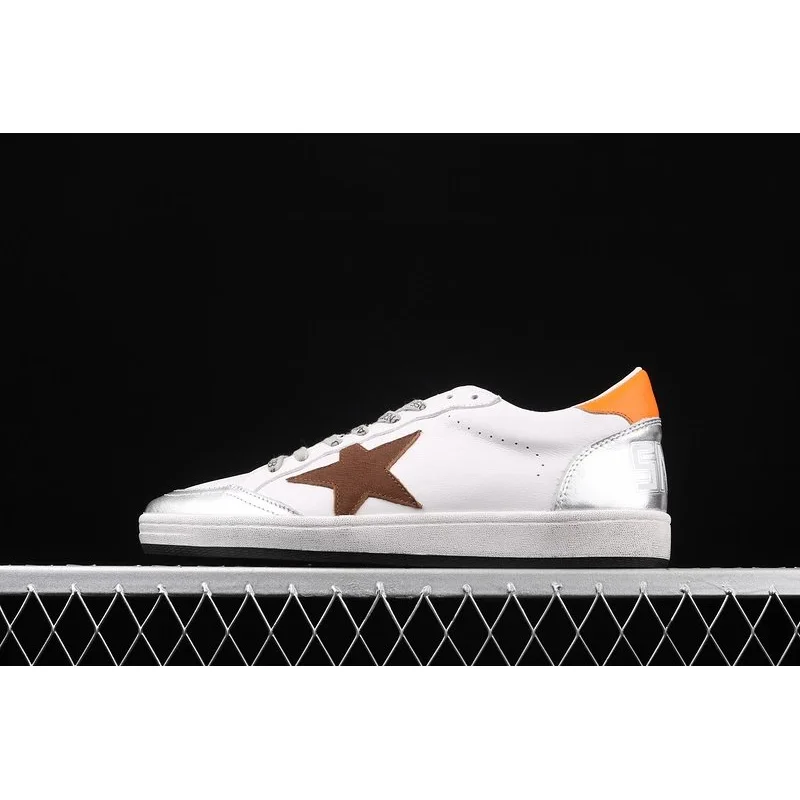 Golden Goose Golden Goose Super-Star White Brown Orange Sneakers White - 1