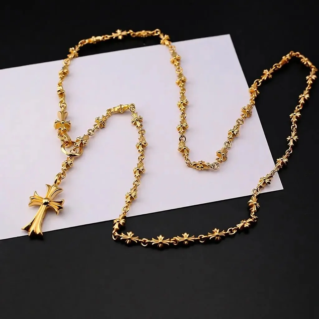Chrome Hearts Chrome Hearts CH Cross Gold Necklace Gold - 1