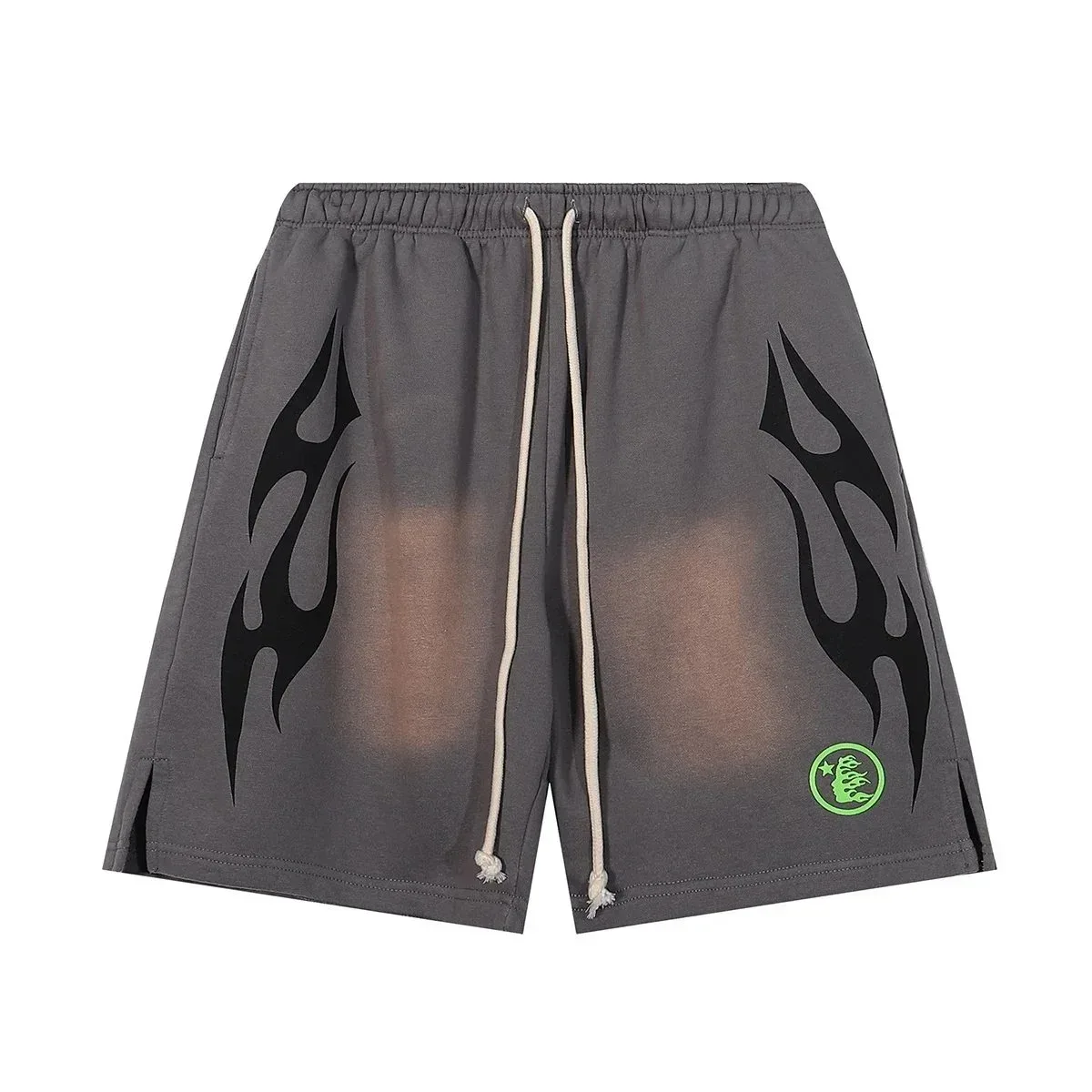 Other Flame Print Shorts Gray Streetwear Grey - 1