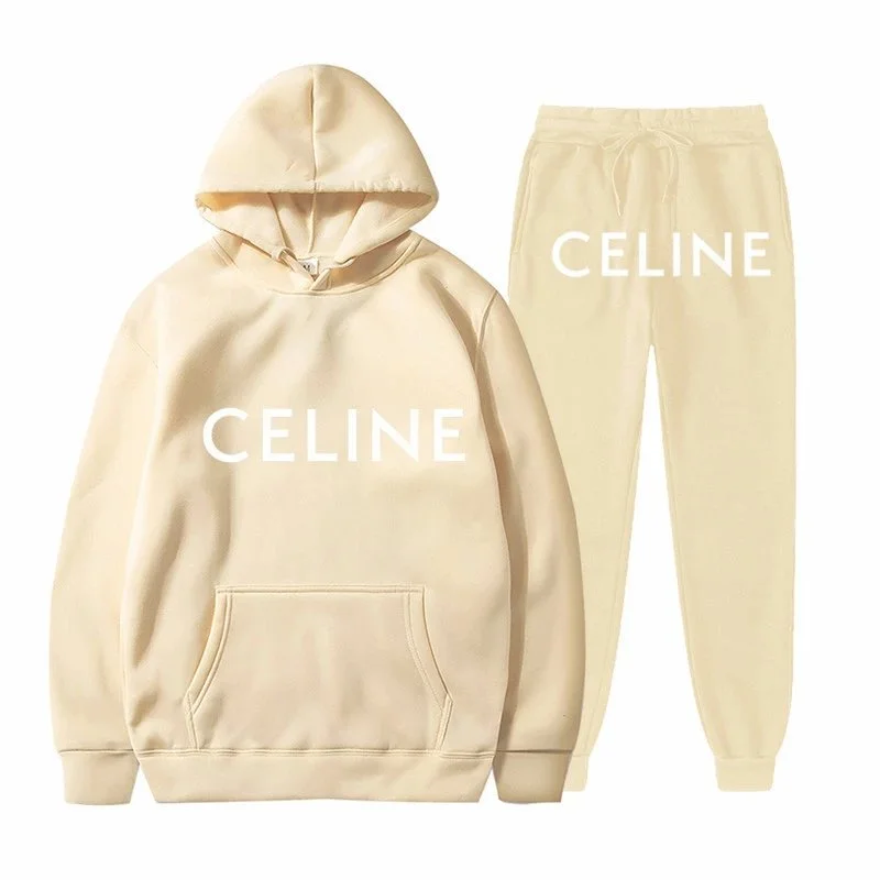 Celine Celine Cream Hoodie & Pants Set Cream - 1