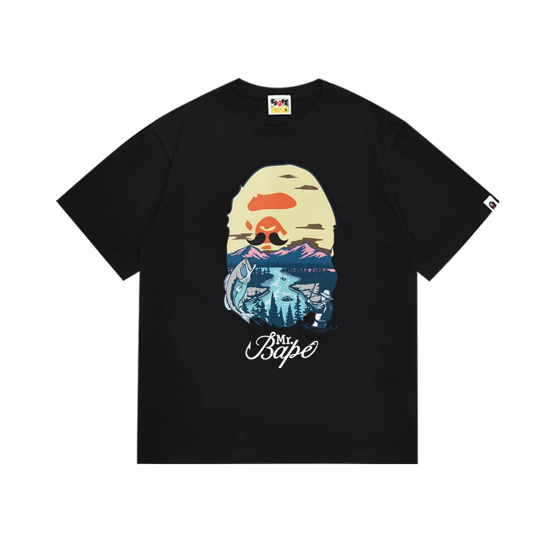 A Bathing Ape A Bathing Ape Mr. Bape Black T-Shirt Black - 1
