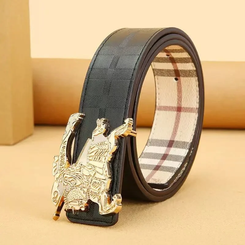 Burberry Burberry TB Monogram Dragon Buckle Belt Black Black - 1