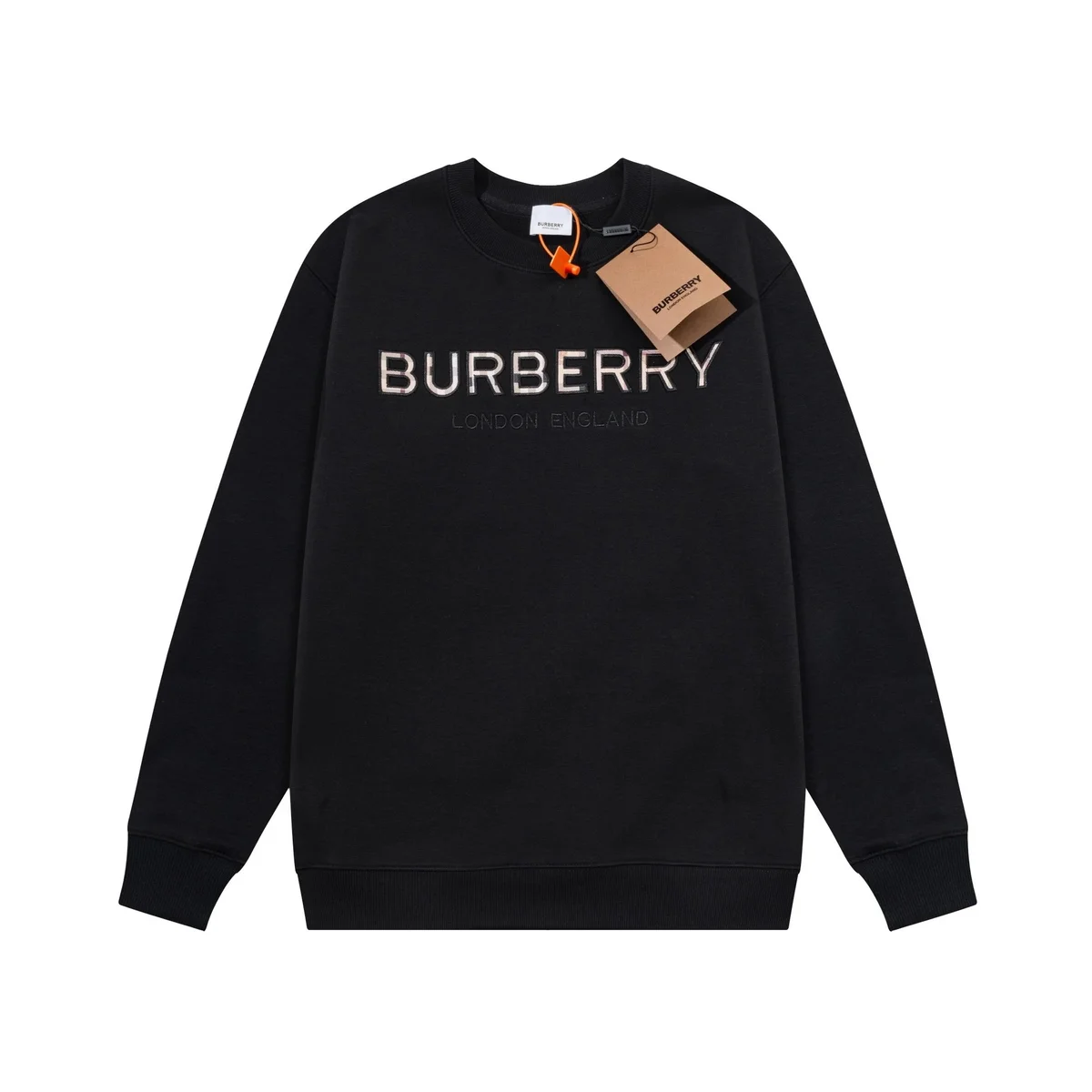 Burberry Burberry Black Logo Crewneck Sweatshirt Black - 1