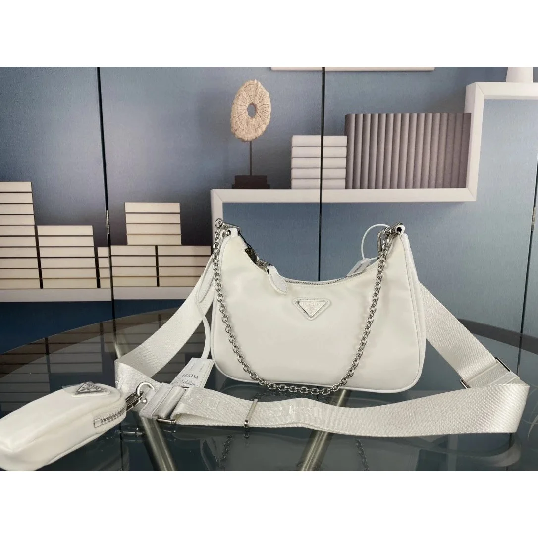 Prada Prada Re-Edition White Shoulder Bag White