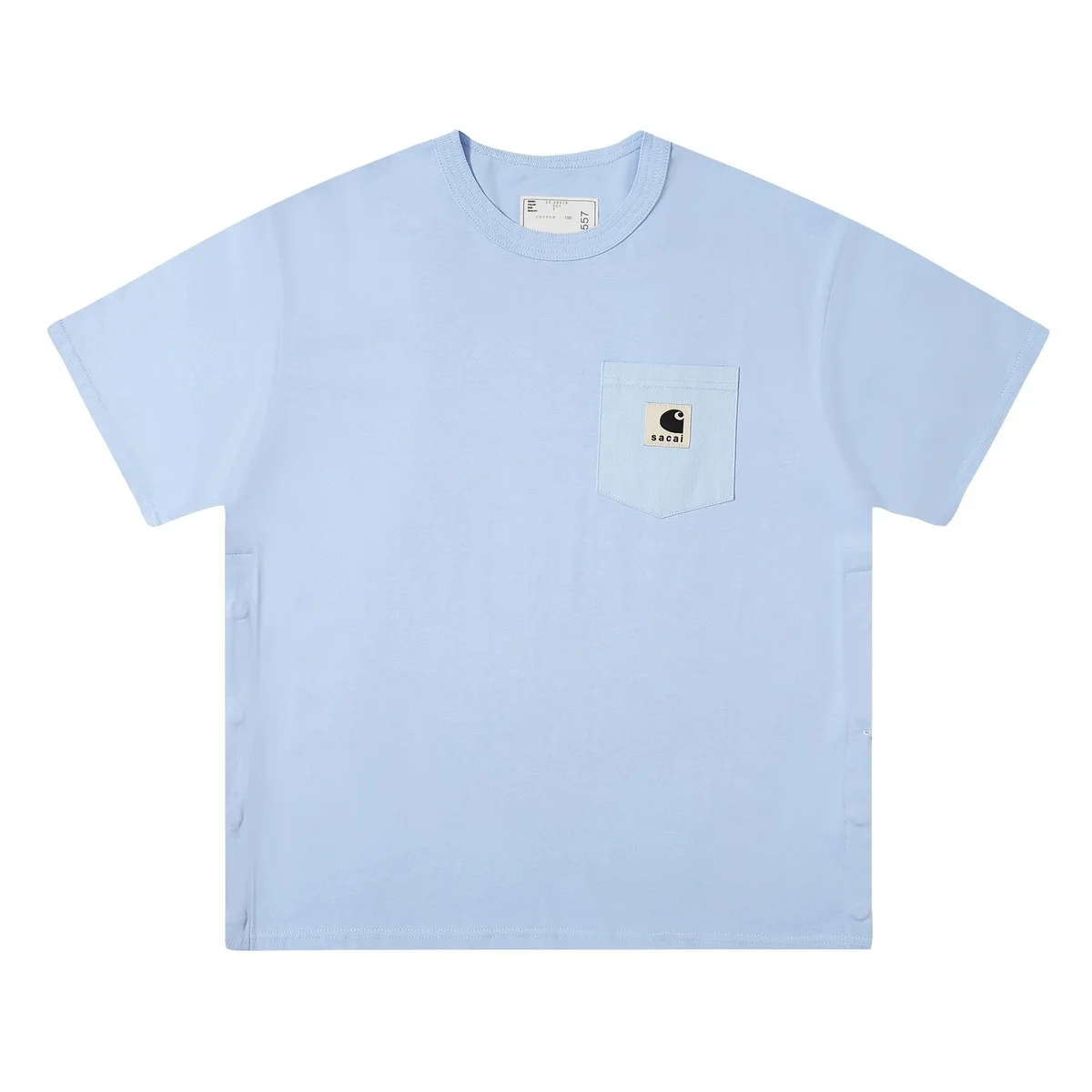 Sacai Sacai Light Blue Pocket T-Shirt Blue - 1