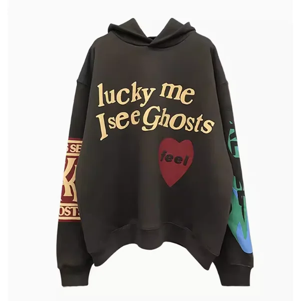 Other Unisex Lucky Me I See Ghosts Hoodie Black Black - 1