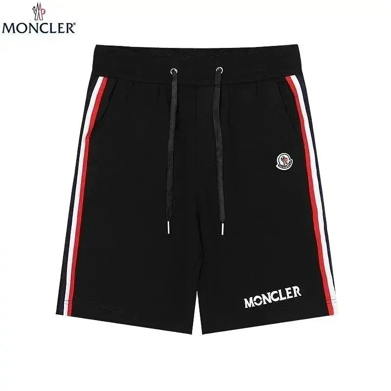 Moncler Moncler Black/Red/White Stripe Shorts Black