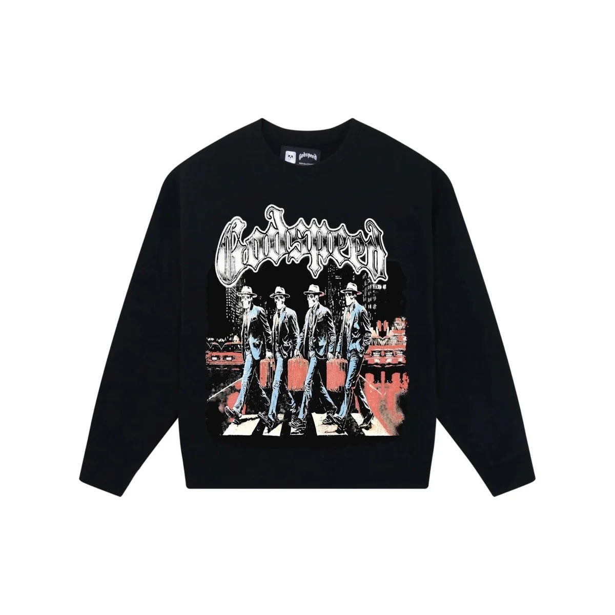 Godspeed Godspeed Black Godspeed Graphic Crewneck Sweatshirt Black - 1