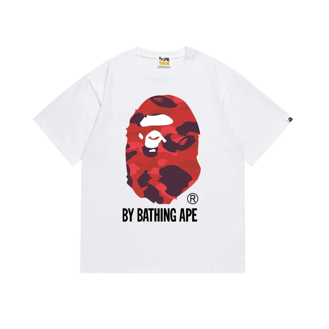 A Bathing Ape A Bathing Ape ABC Camo Red Camo T-Shirt White - 1