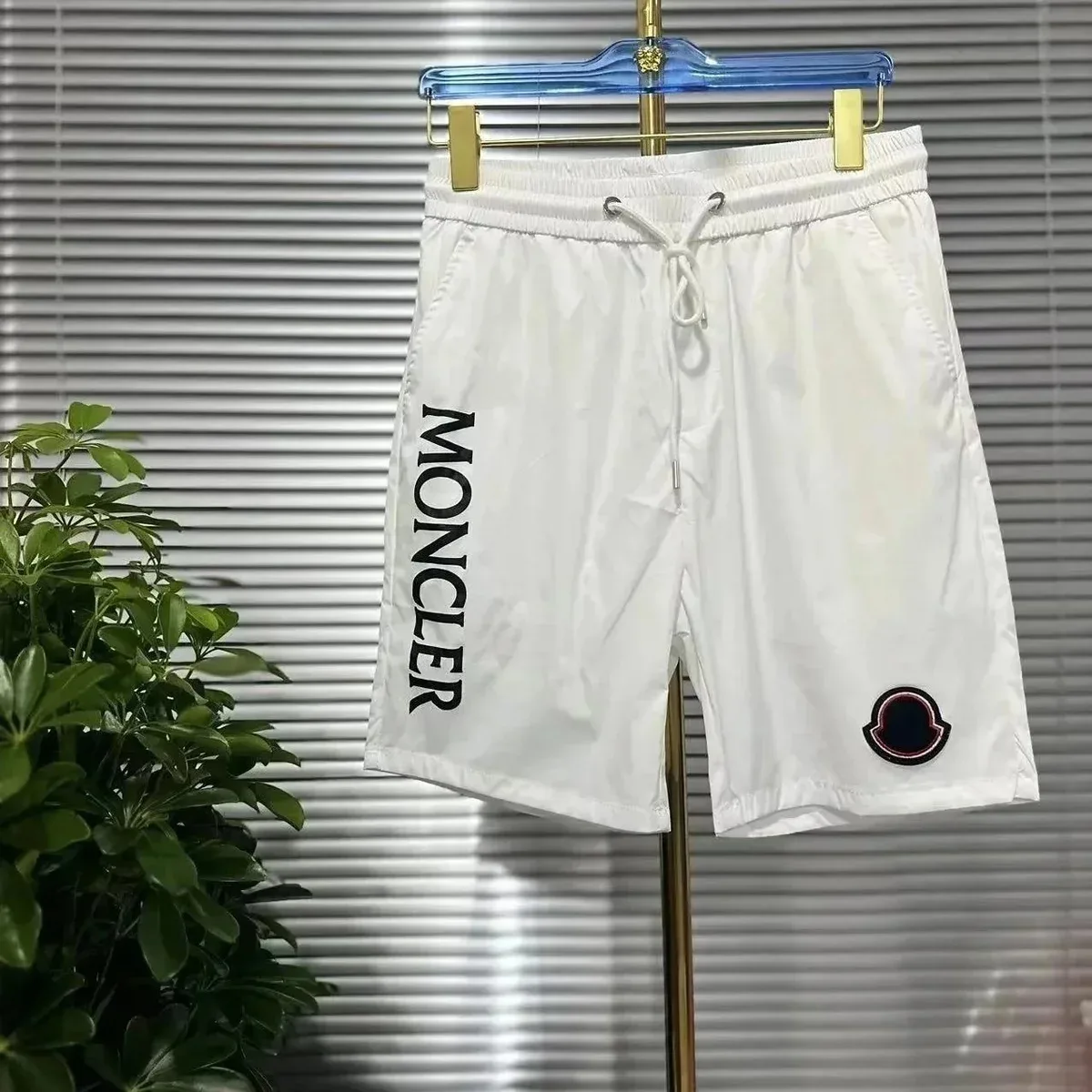 Moncler Moncler 20 White Logo Print Shorts White