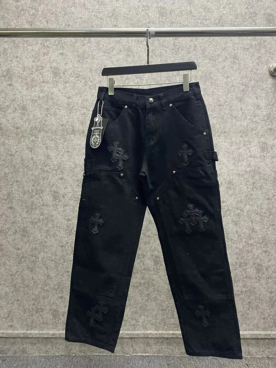 Chrome Hearts Chrome Hearts CH Cross Lumber Black Trousers Black