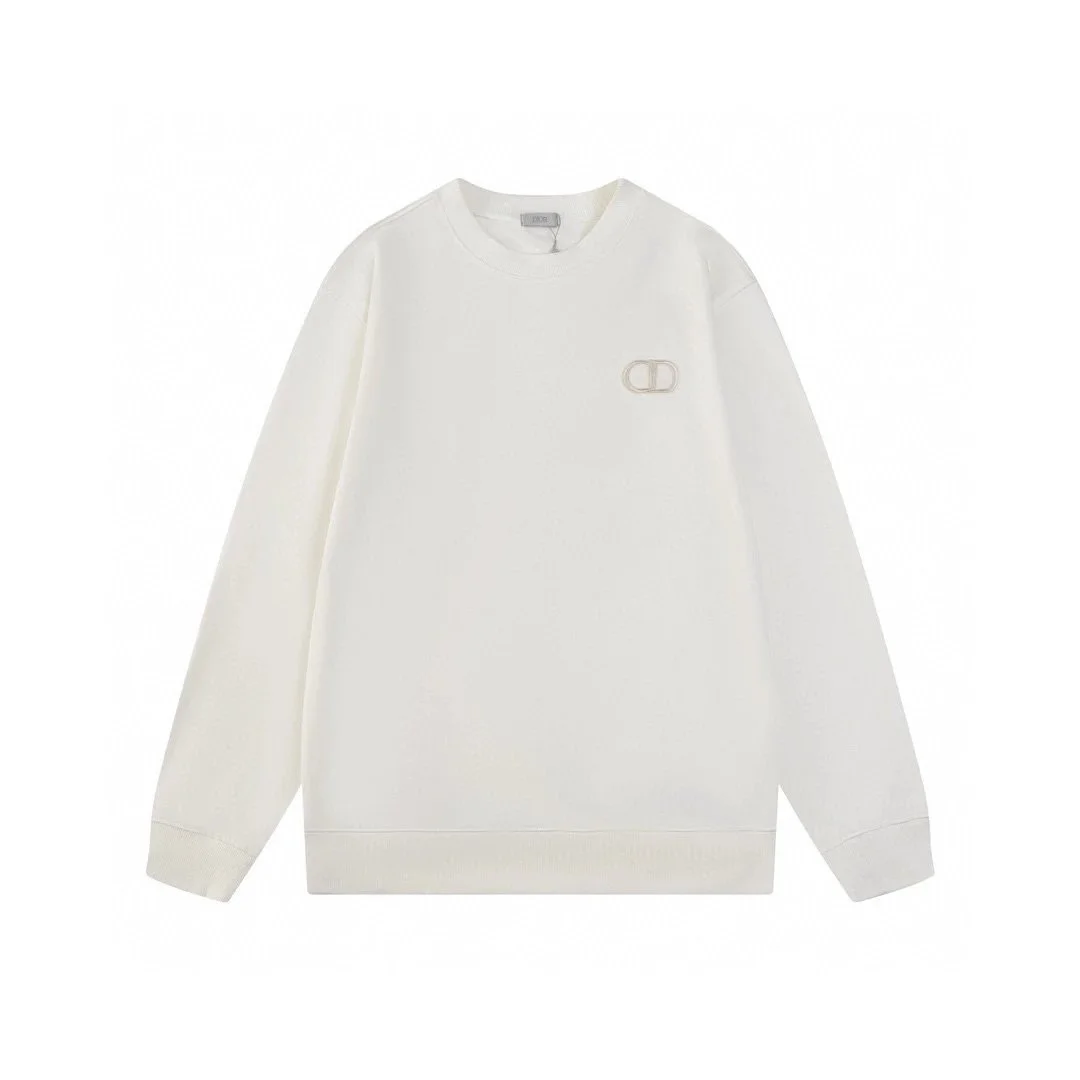 Dior Dior CD Logo Embroidered Crewneck Sweatshirt White White - 1