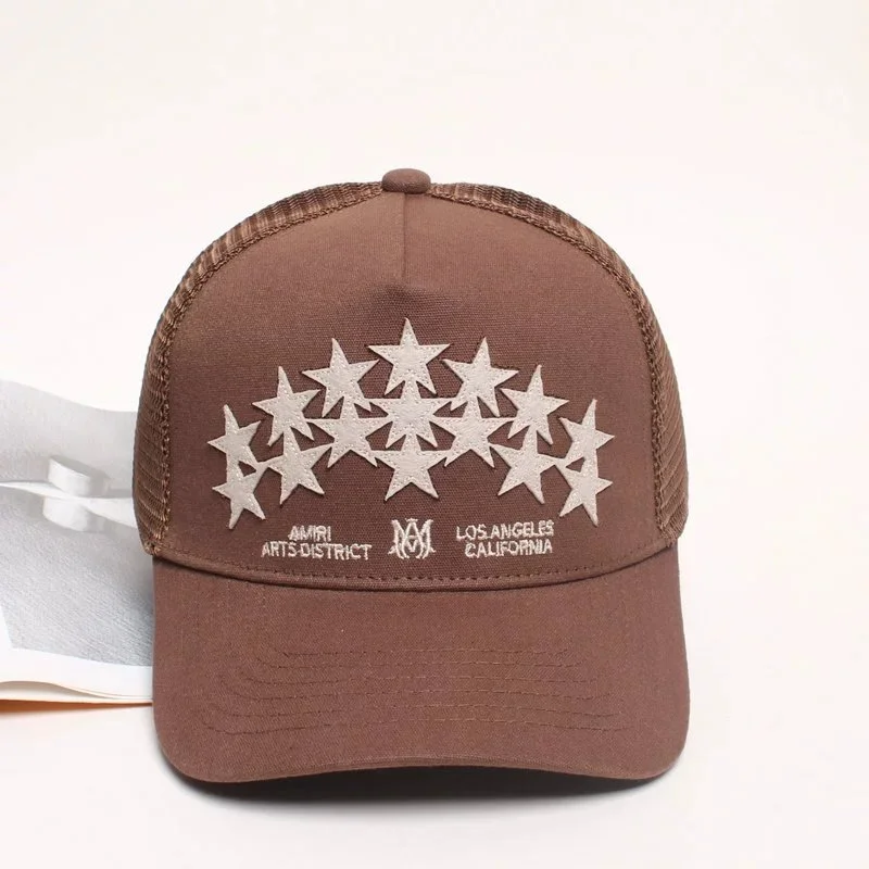 Amiri Amiri Los Angeles California Star Cap Brown Headwear Brown - 1