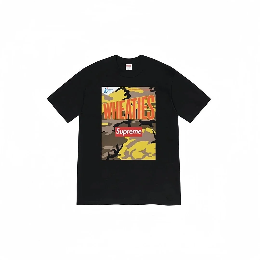 Supreme Supreme Wheaties Black T-Shirt Black - 1