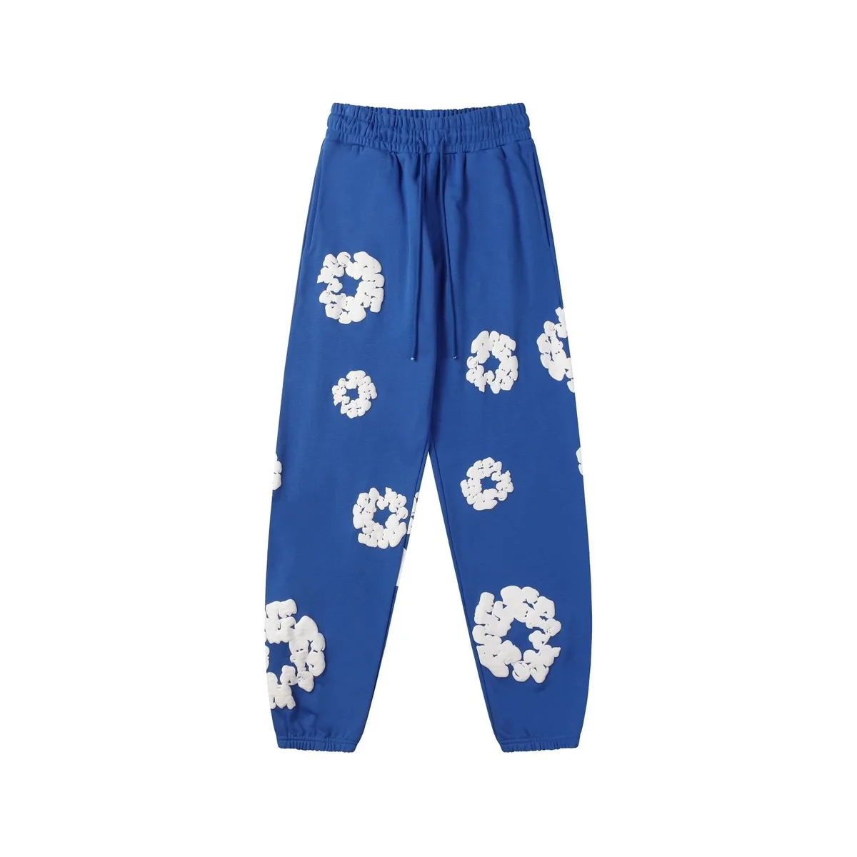 Other Blue and White Abstract Print Sweatpants Blue