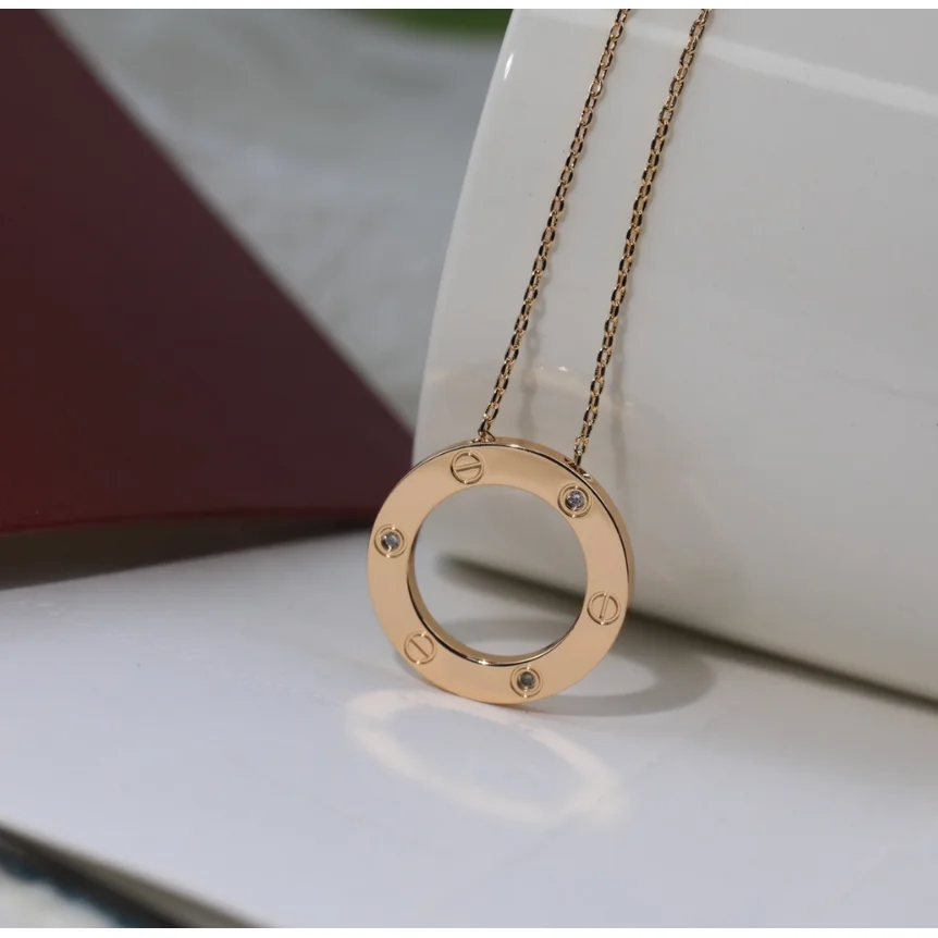 Cartier Cartier Love Circle Necklace Rose Gold Jewelry Gold - 1