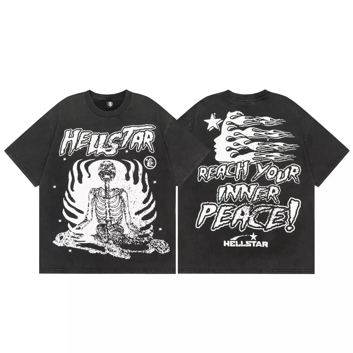 Hellstar Hellstar Reach Your Inner Peace Black T-Shirt Black - 1