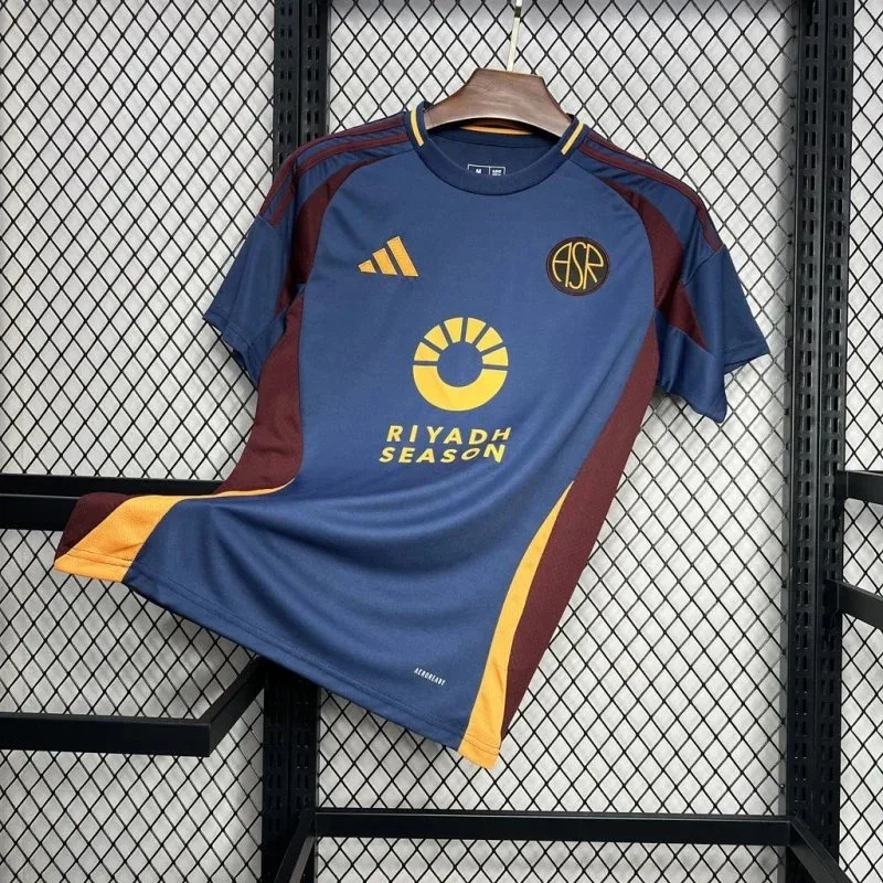 Adidas Adidas Aeroready Blue/Burgundy/Yellow Football T-Shirt Blue