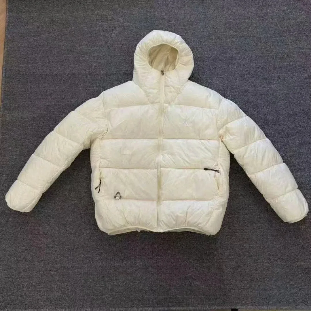 Other White Quilted Puffer Hoodie Jacket White - 1