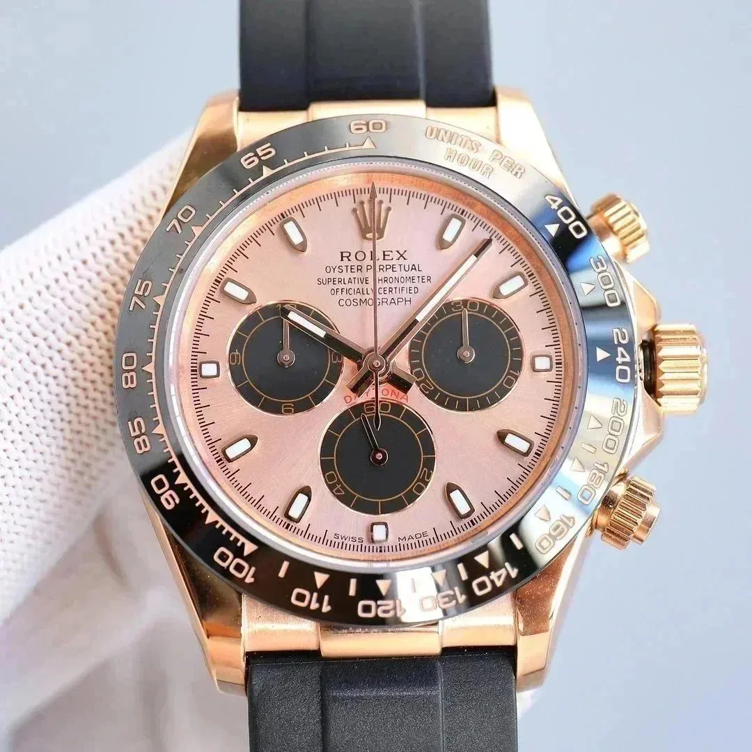 Rolex Rolex Daytona Rose Gold Black Dial Watch Gold - 1
