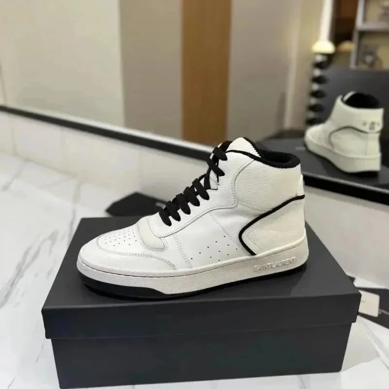 Saint Laurent Saint Laurent White/Black High-Top Sneakers White