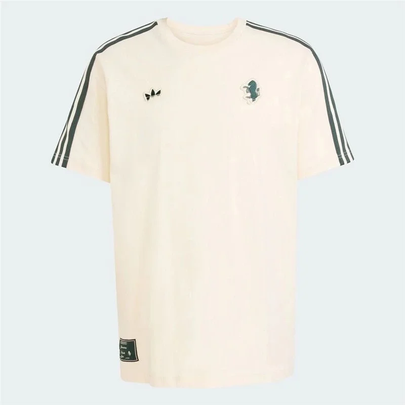 Adidas Adidas Three Stripes T-Shirt Cream Green Cream - 1