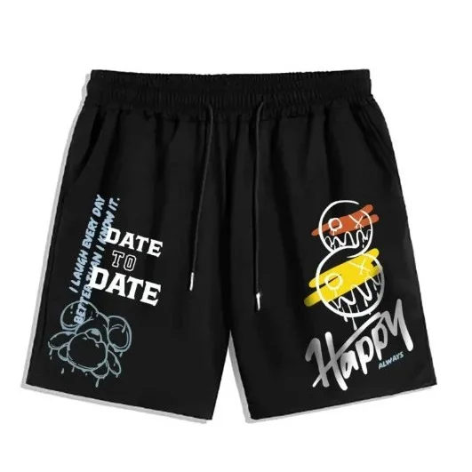 Other Black AEFWGG Printed Shorts Casual Black - 1