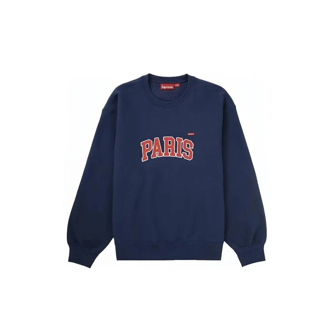 Supreme Supreme PARIS Navy Blue Crewneck Sweatshirt Navy - 1