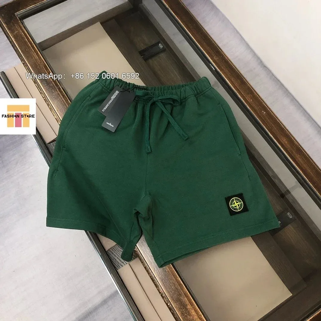 Stone Island Stone Island Green Compass Logo Shorts Green