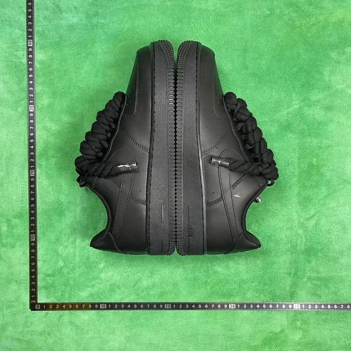 Nike Nike Air Force 1 Black Rope Laces Sneakers Black - 1