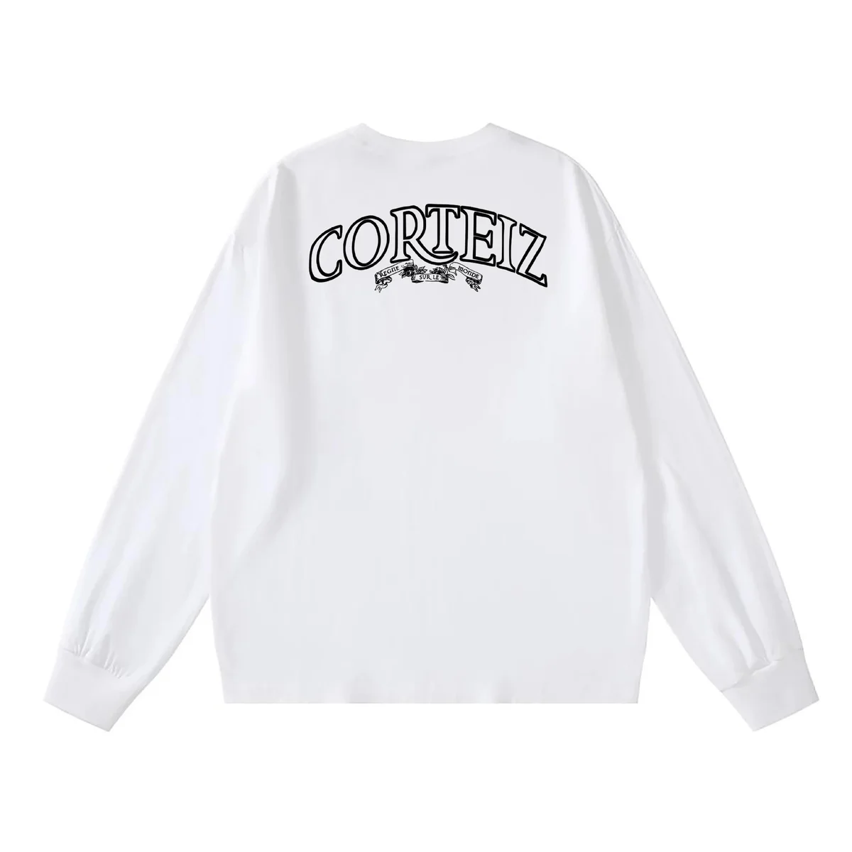 Corteiz Corteiz White Corteiz Logo Long Sleeve T-Shirt White - 1