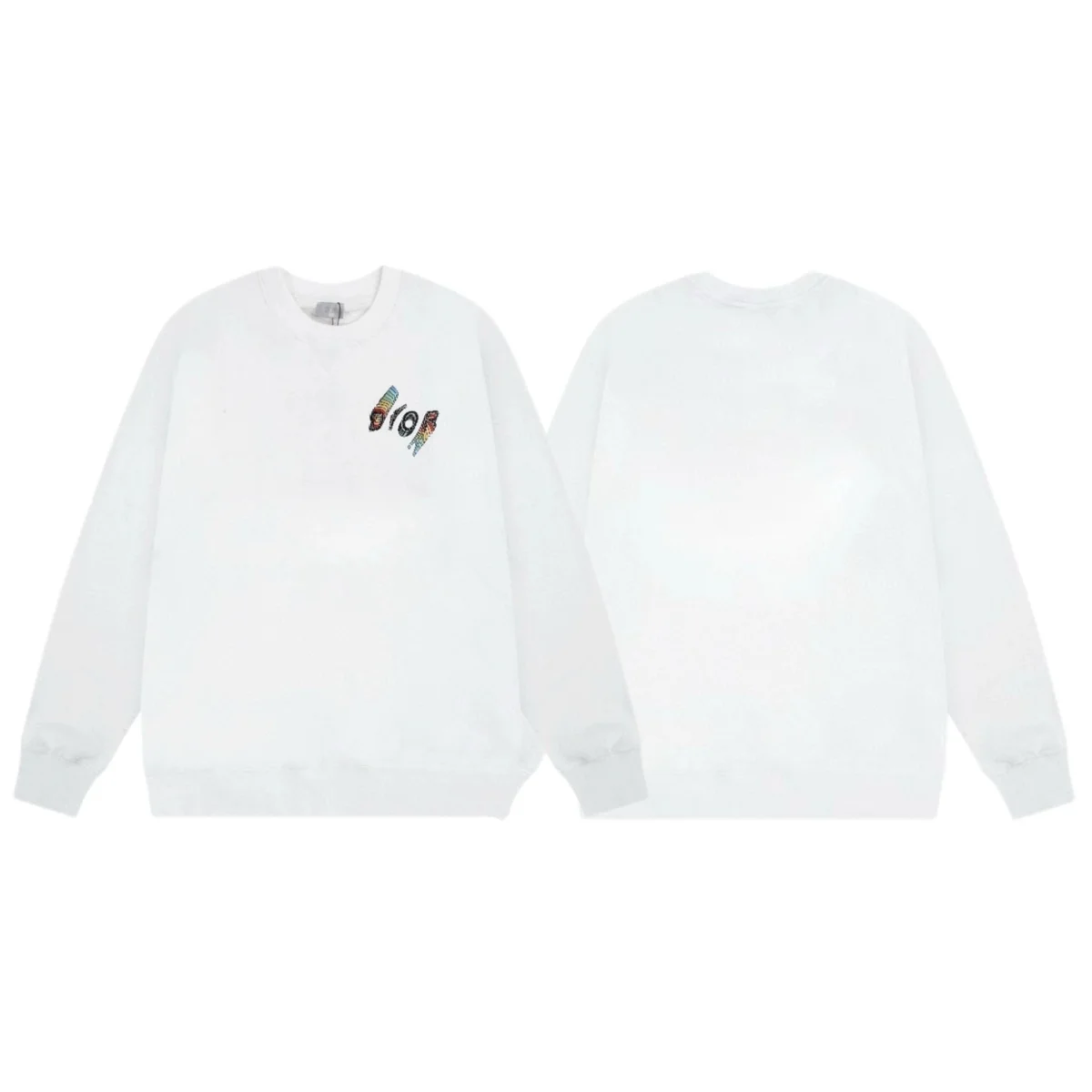 Dior Dior White Embroidered Crewneck Sweatshirt White - 1
