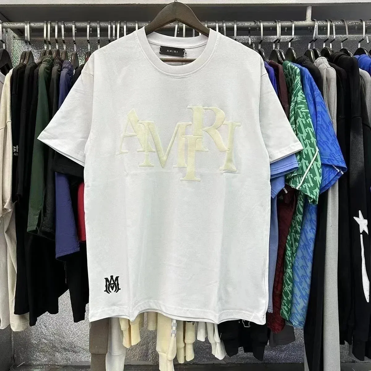 Amiri Amiri White AMRI Logo T-Shirt White - 1