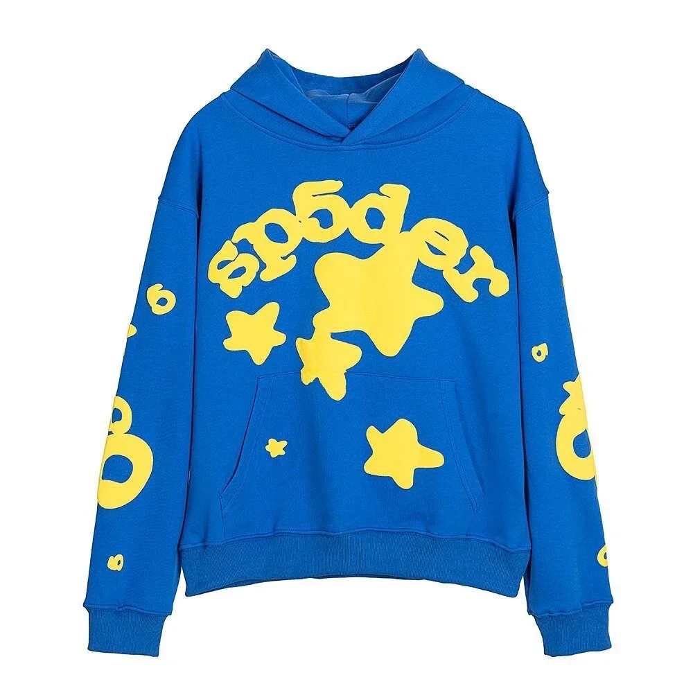 SP5DER SP5DER Blue/Yellow Graphic Hoodie Blue