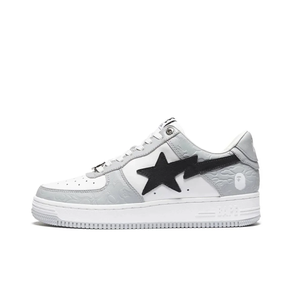 A Bathing Ape A Bathing Ape BAPE STA Grey/White/Black Star Sneakers Grey - 1