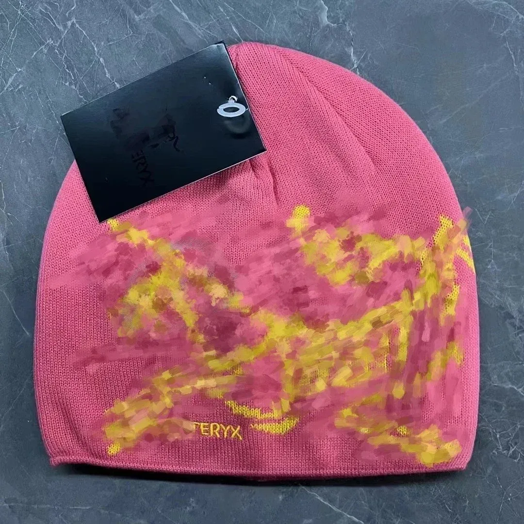 Other Rose Pink Knit Beanie with Yellow Graphic Pink - 1