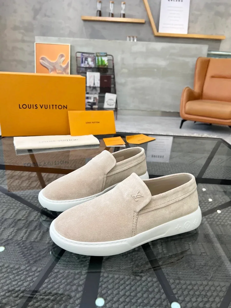 Louis Vuitton Louis Vuitton LV Trainer Beige/White Slip-On Sneakers Beige
