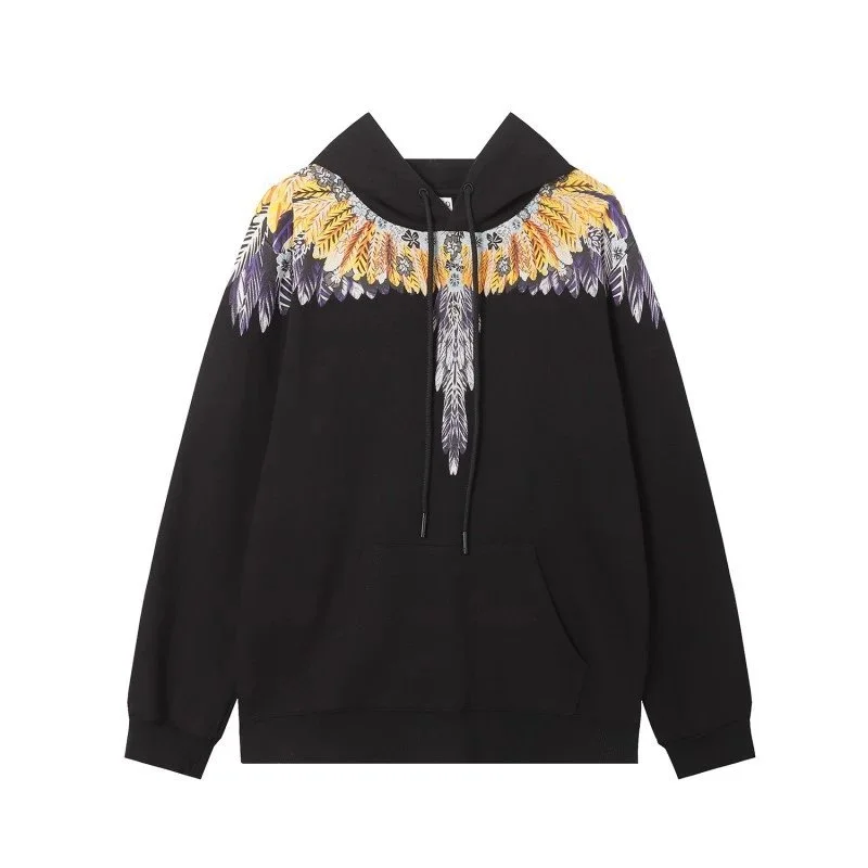Marcelo Burlon Marcelo Burlon Wings Black Multicolor Hoodie Black - 1