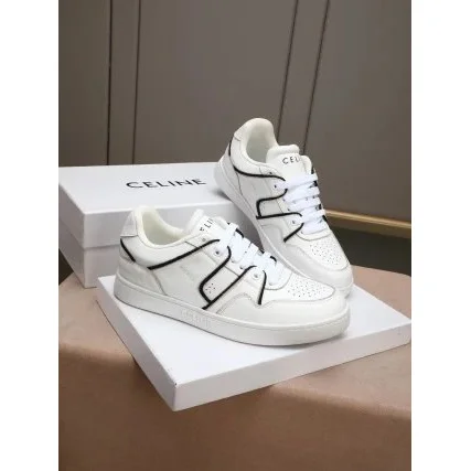 Celine Celine Classic Logo White Leather Sneakers White - 1